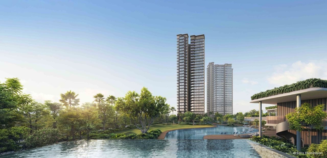 Thomson Reserve poolside and tower artist impression